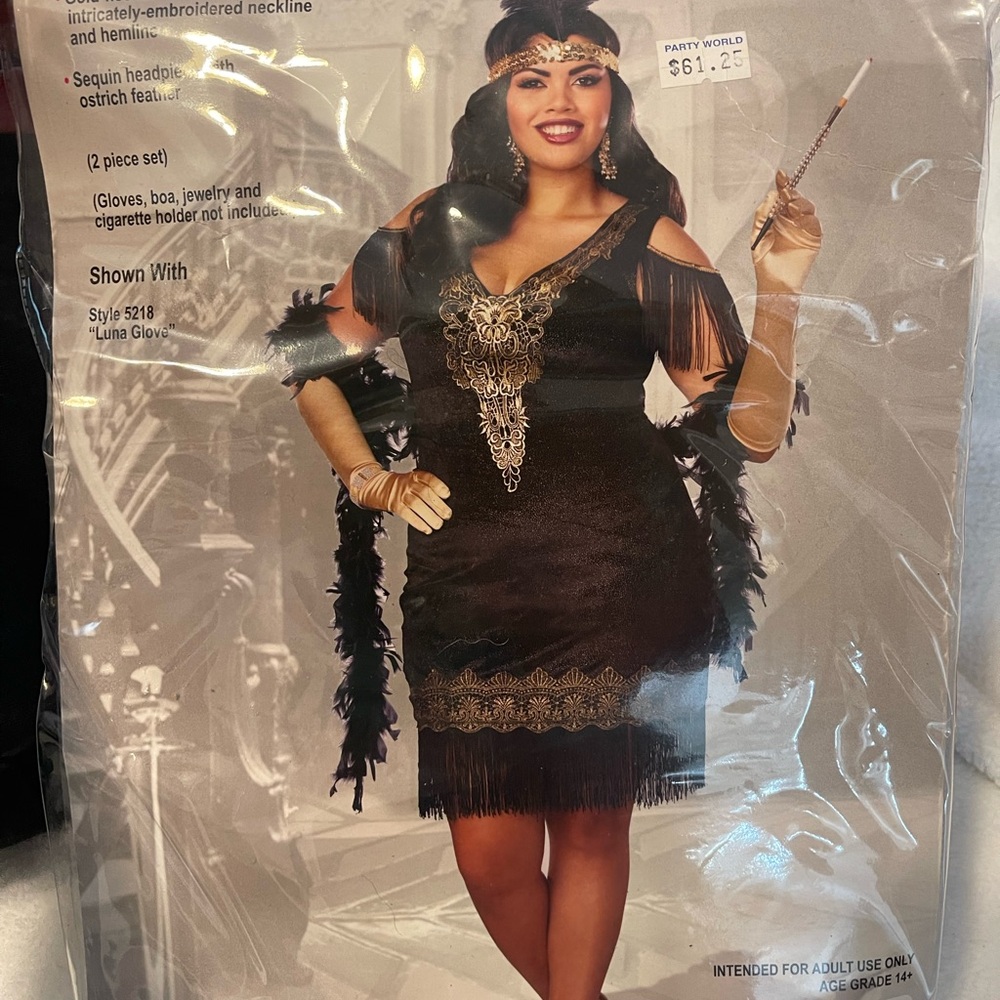 Black Flapper Costume Dress